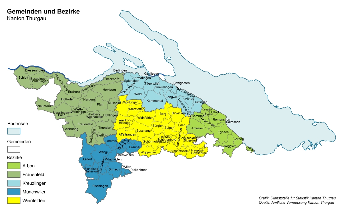Gemeinden thurgau karte